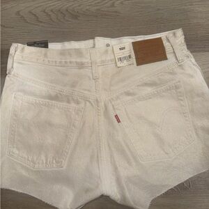Levi's Women's Cream Jean Shorts